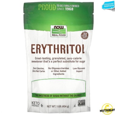 NOW FOODS ERYTHRITOL - 454 gr AVENE - ALIMENTI PROTEICI