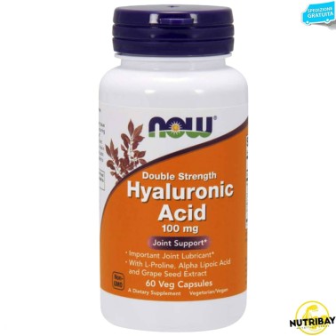 NOW FOODS HYALURONIC ACID 100 mg - 60 caps BENESSERE-SALUTE