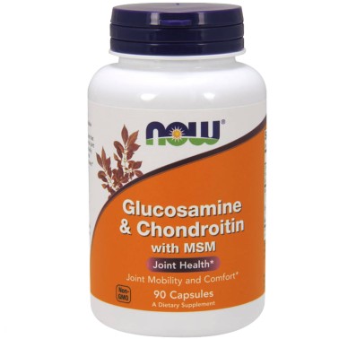 NOW FOODS GLUCOSAMINE & CHONDROITIN with MSM - 90 caps BENESSERE ARTICOLAZIONI