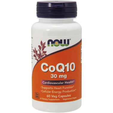 NOW FOODS COQ10 30 mg - 60 caps BENESSERE-SALUTE