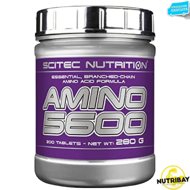 SCITEC NUTRITION Amino 5600 200 cpr. Aminoacidi Ramificati Bcaa Pool Essenziali AMINOACIDI COMPLETI / ESSENZIALI