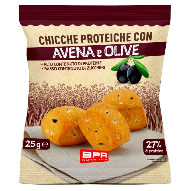 BPR NUTRITION CHICCHE PROTEICHE - AVENA E OLIVE - 1 conf da 25 g AVENE - ALIMENTI PROTEICI