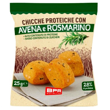BPR NUTRITION CHICCHE PROTEICHE - AVENA E ROSMARINO - conf da 25 g AVENE - ALIMENTI PROTEICI
