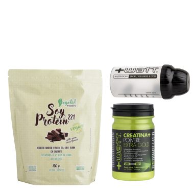 +WATT SOY PROTEINE 221 ISOLATE SOIA no OGM e LATTOSIO + Creatina Extra + Shaker PROTEINE