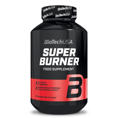 Biotech USA Super Burner 120 cpr. Termogenico con Hca Cla Chitosano e Carnitina BRUCIA GRASSI TERMOGENICI