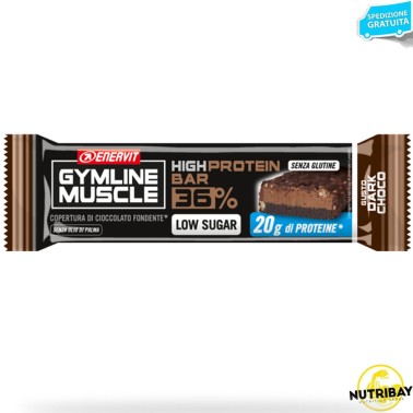 ENERVIT GYMLINE MUSCLE HIGH PROTEIN BAR 36% - 1 barretta da 55 gr BARRETTE ENERGETICHE