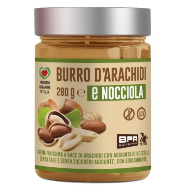 BPR NUTRITION BURRO D'ARACHIDI E NOCCIOLA - 280 gr AVENE - ALIMENTI PROTEICI