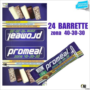 Volchem Promeal 24 Barrette Proteiche da 50 gr. per Dieta a Zona 40-30-30 BARRETTE ENERGETICHE