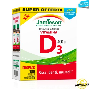 JAMIESON Vitamina D3 400 DUOPACK - 180 cpr VITAMINE