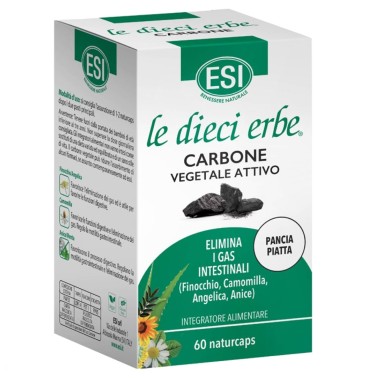 Esi Le Dieci erbe Carbone vegetale attivo - 60 naturcaps BENESSERE-SALUTE