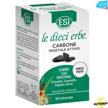 Esi Le Dieci erbe Carbone vegetale attivo - 60 naturcaps BENESSERE-SALUTE