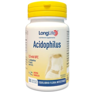 Long Life Acidophilus - 30 cpr masticabili BENESSERE-SALUTE