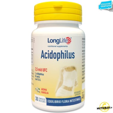 Long Life Acidophilus - 30 cpr masticabili BENESSERE-SALUTE