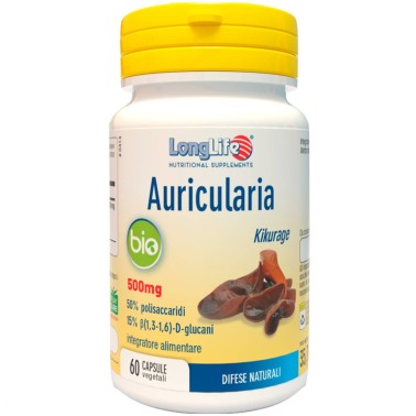 Long Life Auricularia Bio - 60 caps BENESSERE-SALUTE