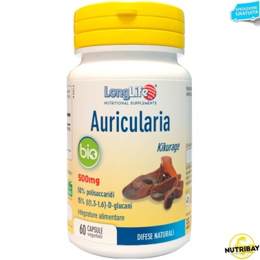 Long Life Auricularia Bio - 60 caps BENESSERE-SALUTE