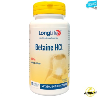 Long Life Betaine Hcl - 90 cpr BENESSERE-SALUTE