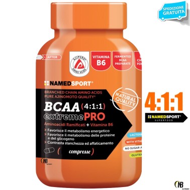 Named Sport BCAA Extreme PRO 4:1:1 210cpr Aminoacidi Ramificati 411 con Vitamine AMINOACIDI 3.1.2 - 4.1.1 - 10.1.1 - 12.1.1
