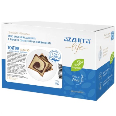 Azzurra Life Tostine al Cacao - 210 gr AVENE - ALIMENTI PROTEICI