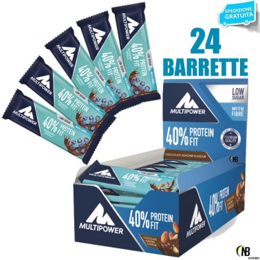 Multipower Protein Fit Bar 24 Barrette Proteiche da 35 gr al 40% con Proteine BARRETTE ENERGETICHE