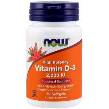 Now Foods Vitamin D3 2000 - 30 softgels VITAMINE