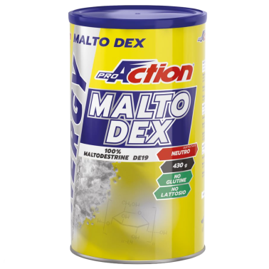 Proaction Malto Dex 430 gr Maltodestrine 19 D.E. Energetico a lungo rilascio CARBOIDRATI - ENERGETICI