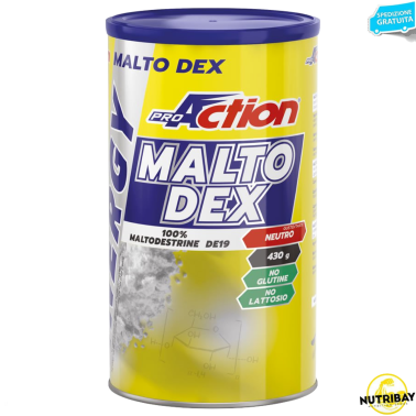 Proaction Malto Dex 430 gr Maltodestrine 19 D.E. Energetico a lungo rilascio CARBOIDRATI - ENERGETICI