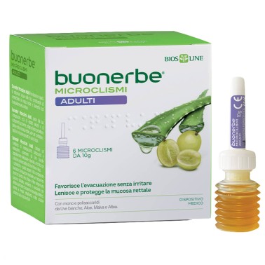 Bios Line Buonerbe Microclismi Adulti - 6 microclismi da 10 g BENESSERE-SALUTE