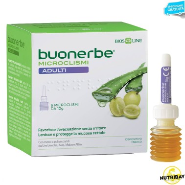 Bios Line Buonerbe Microclismi Adulti - 6 microclismi da 10 g BENESSERE-SALUTE