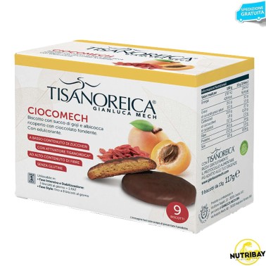 Tisanoreica Ciocomech Goji e Albicocca Glycemic Friendly (9 biscotti da 13 gr) AVENE - ALIMENTI PROTEICI