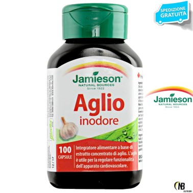 Jamieson Aglio Inodore 100 cps. Integratore di Aglio senza Gusto BENESSERE-SALUTE