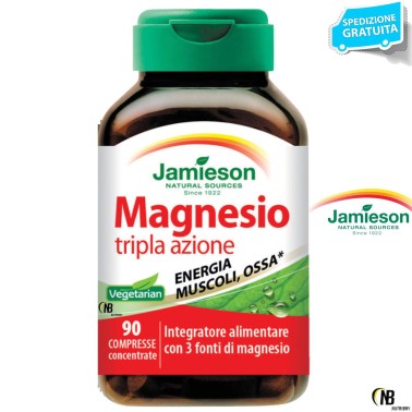 Jamieson Magnesio Tripla Azione 90 cpr Integratore Concentrato SALI MINERALI