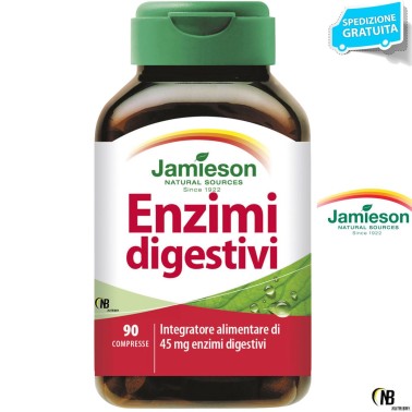 Jamieson Enzimi Digestivi 90 cpr.Bromelina Papaina Lattasi BENESSERE-SALUTE