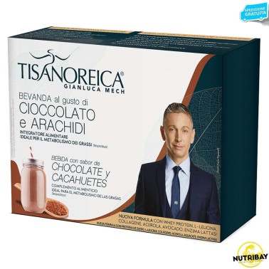 Tisanoreica Bevanda Cioccolato e Arachidi - 4 buste pat da 30 gr AVENE - ALIMENTI PROTEICI