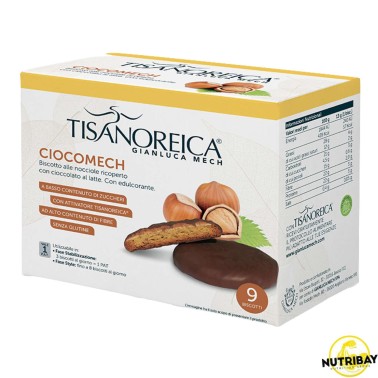 Tisanoreica Ciocomech Nocciole e Cioccolato al Latte Glycemic Friendly (9 biscotti da 13 gr) AVENE - ALIMENTI PROTEICI