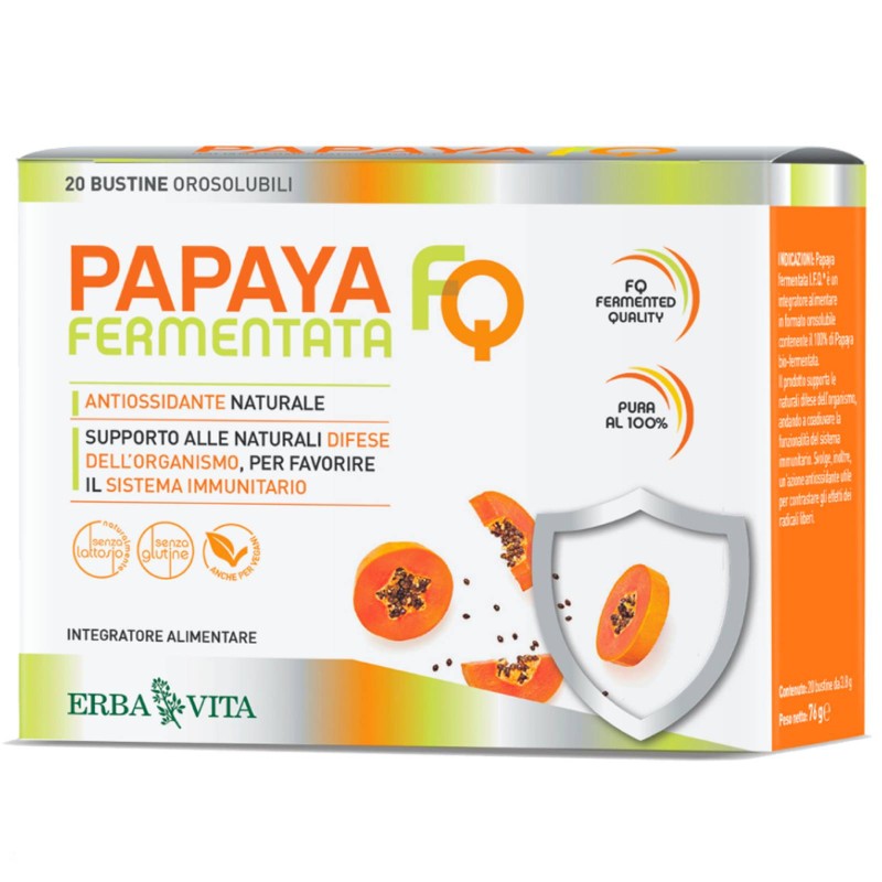 Erba Vita Papaya Fermentata FQ - 20 bustine orosolubili BENESSERE-SALUTE