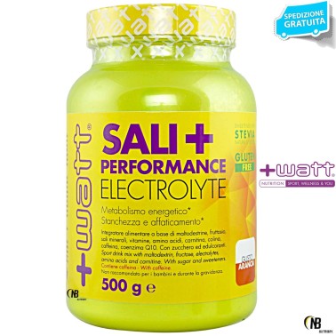 +WATT Sali+ Performance Sali Minerali Magnesio Potassio con Vitamine e Caffeina SALI MINERALI