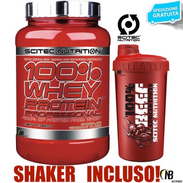 SCITEC NUTRITION 100% Whey Protein Professional 920 gr Proteine del Siero Latte PROTEINE