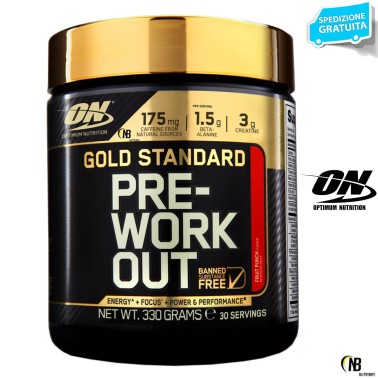 On Optimum Nutrition Gold Standard Pre-Workout 330 gr. Pre Allenamento PRE ALLENAMENTO