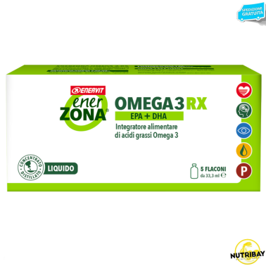 ENERZONA Omega 3 RX Liquido 5 flaconi da 33,3ml OMEGA 3