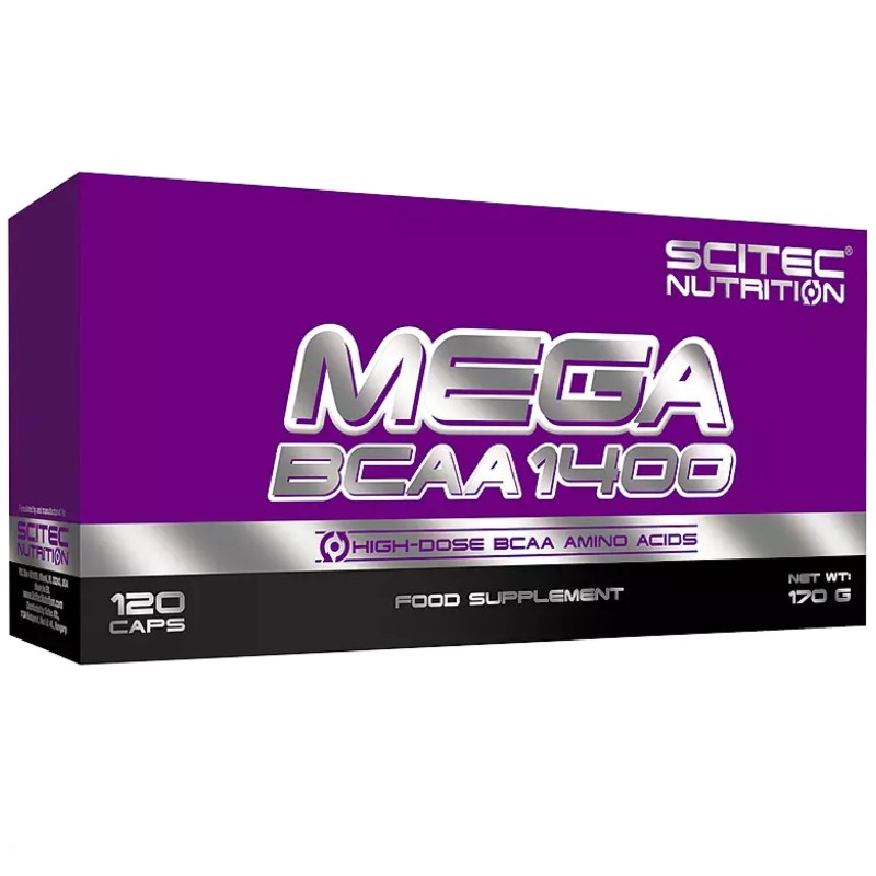 Scitec Nutriton Mega Bcaa 1400 - 120 caps AMINOACIDI BCAA