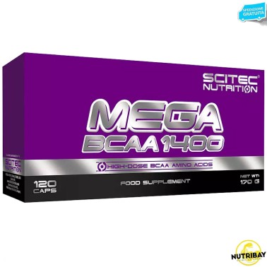 Scitec Nutriton Mega Bcaa 1400 - 120 caps AMINOACIDI BCAA