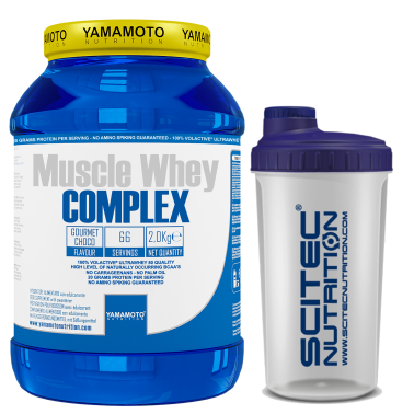 Muscle Whey COMPLEX YAMAMOTO NUTRITION 2 kg Proteine + SHAKER PROTEINE