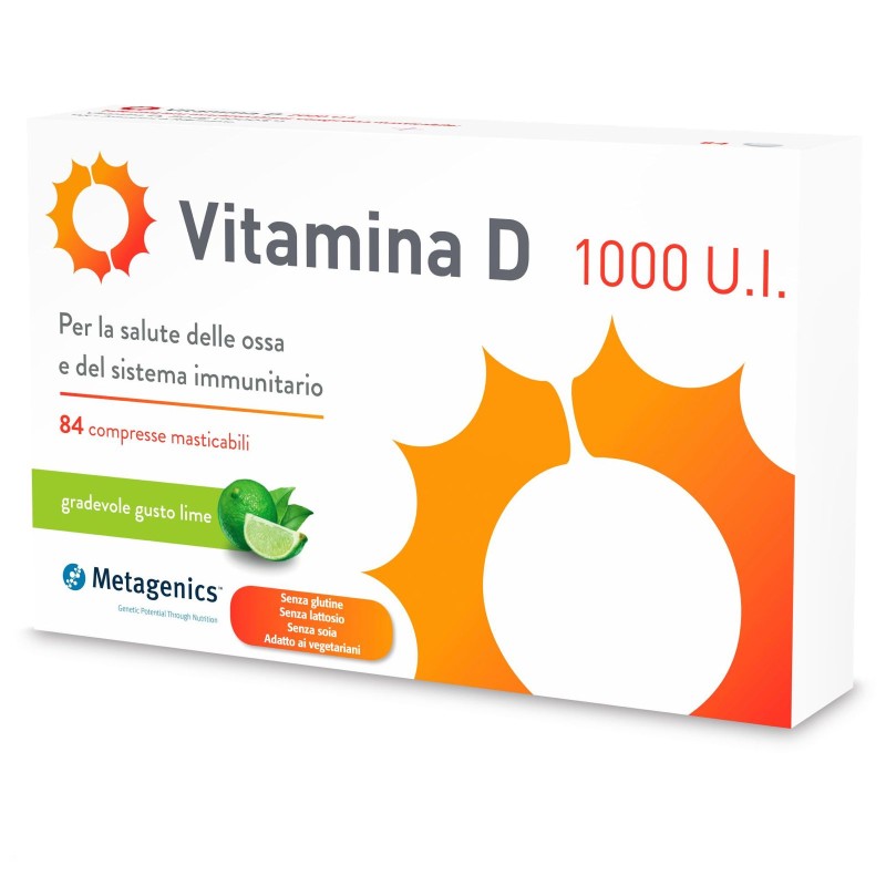 Metagenics Vitamina d 1000 U.I. - 84 cpr masticabili VITAMINE