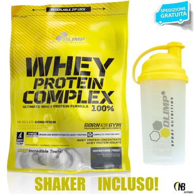 Olimp whey Protein Complex 700 gr Proteine del Siero del Latte Ultrafiltrate + SHAKER PROTEINE