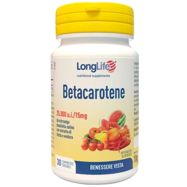 Long Life Betacarotene 25.000 - 30 cpr BENESSERE-SALUTE