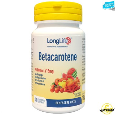 Long Life Betacarotene 25.000 - 30 cpr BENESSERE-SALUTE