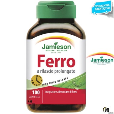 Jamieson Ferro a Rilascio Prolungato 100 cpr. Integratore Alimentare BENESSERE-SALUTE