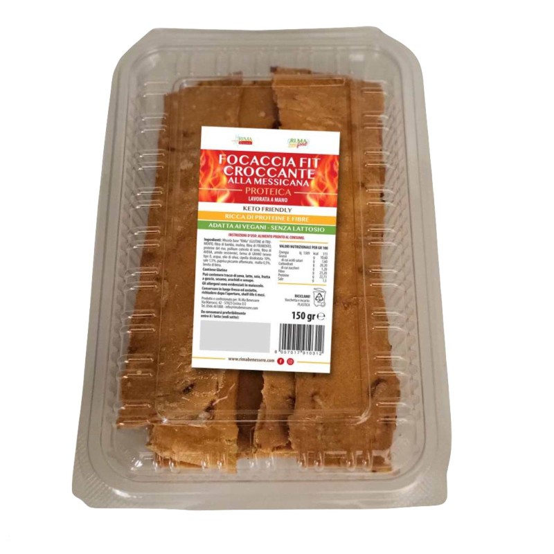 Ri.Ma. Benessere Focaccia Croccante Fit Proteica alla Messicana - 150 gr AVENE - ALIMENTI PROTEICI