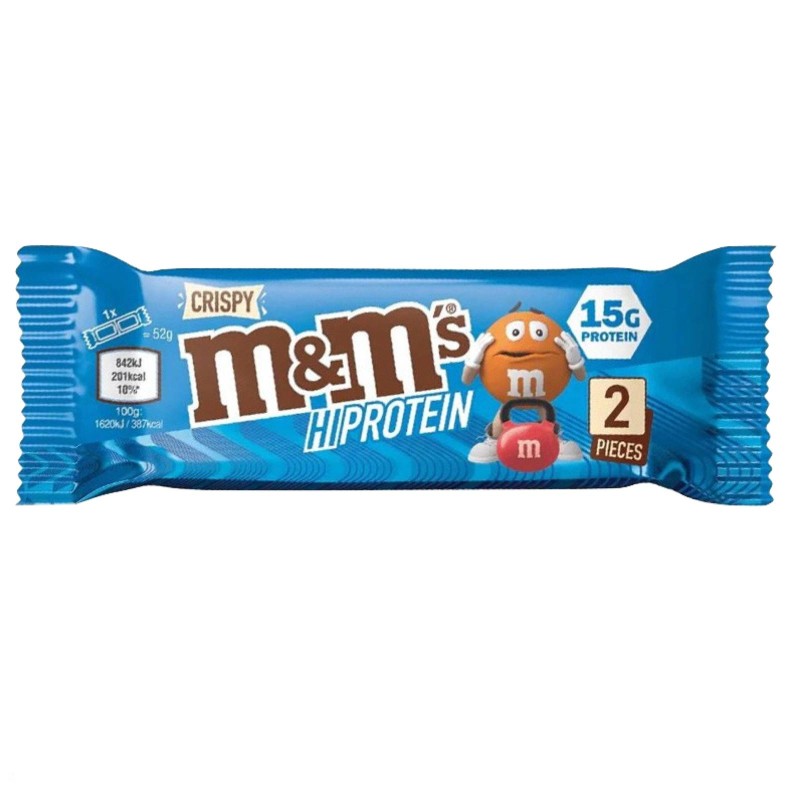 Mars M&M's Protein Crispy Bar - 1 barretta da 52 gr