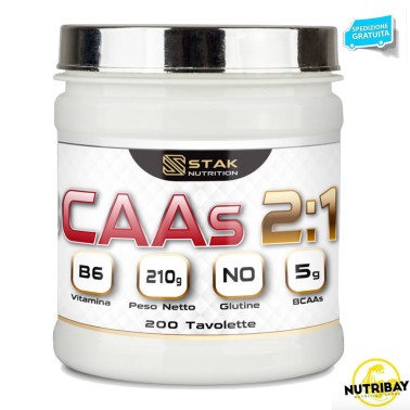 STAK NUTRITION Bcaas 2:1:1 - 200 tav AMINOACIDI BCAA